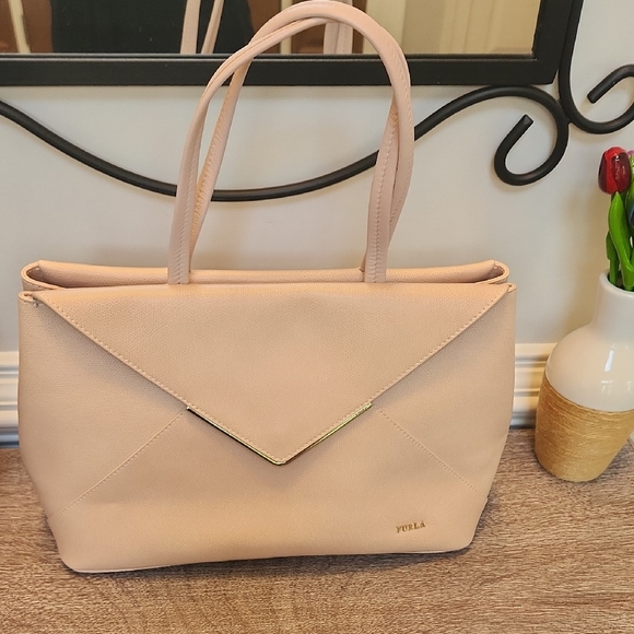 Furla Handbags - Furla Kelis Blush Envelope Tote Bag